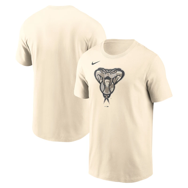 Men's Nike Cream Arizona Diamondbacks Camo Logo T-Shirt
