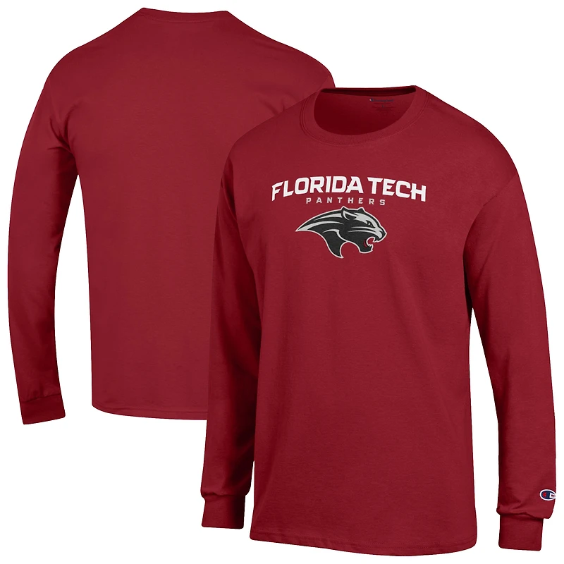 Men's Champion  Red Florida Tech Panthers Long Sleeve T-Shirt