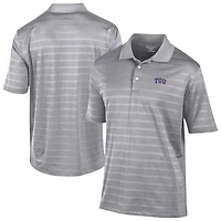 Men's Champion  Gray TCU Horned Frogs Textured Solid Polo