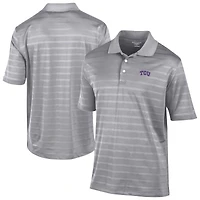 Men's Champion  Gray TCU Horned Frogs Textured Solid Polo