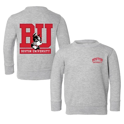 Toddler Chad & Jake Heather Gray Boston University Logo Pullover Sweatshirt