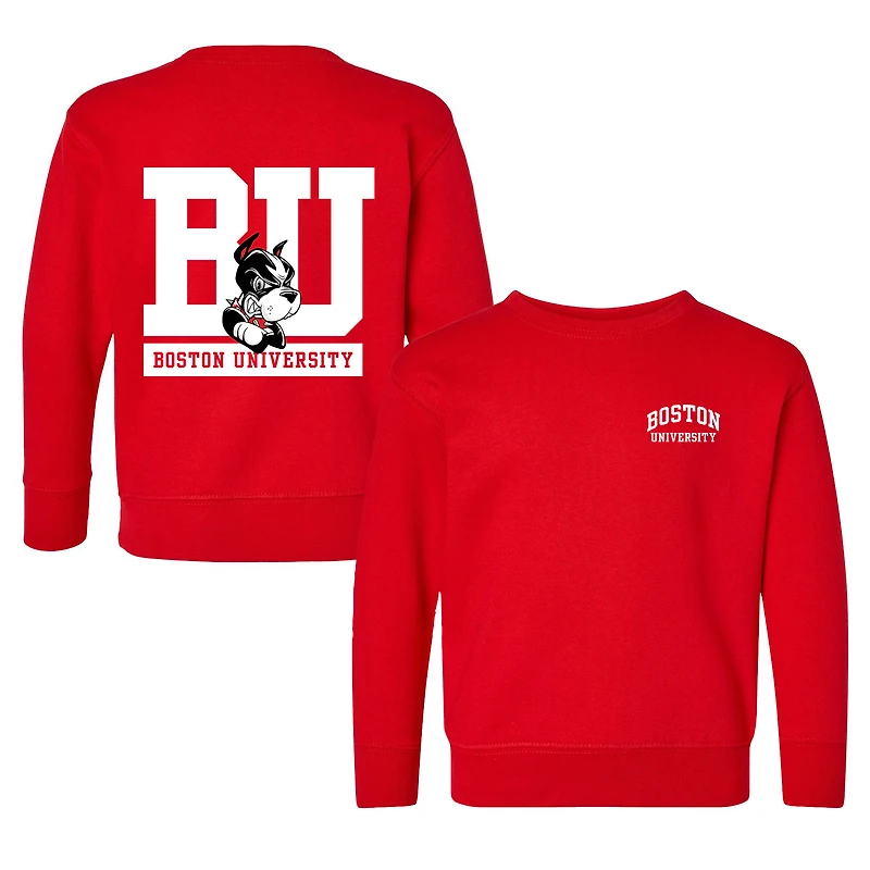 Toddler Chad & Jake Red Boston University Logo Pullover Sweatshirt