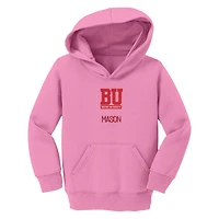 Toddler Chad & Jake Boston University Primary Logo Personalized Pullover Hoodie