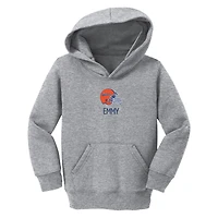 Toddler Chad & Jake  Heather Gray Florida Gators Helmet Personalized Pullover Hoodie