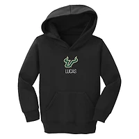 Toddler Chad & Jake  Black South Florida Bulls Primary Logo Personalized Pullover Hoodie