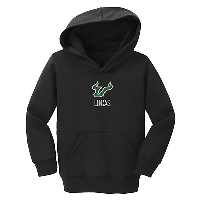 Toddler Chad & Jake  Black South Florida Bulls Primary Logo Personalized Pullover Hoodie