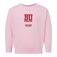 Toddler Chad & Jake Boston University Primary Logo Personalized Pullover Sweatshirt