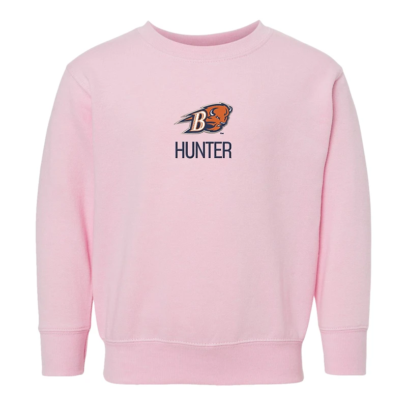 Toddler Chad & Jake Bucknell Bison Secondary Logo Personalized Pullover Sweatshirt