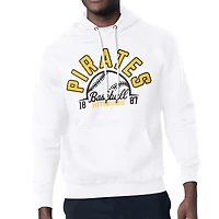 Men's Starter  White Pittsburgh Pirates Half Ball Team Graphic Pullover Hoodie