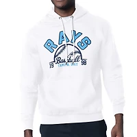 Men's Starter  White Tampa Bay Rays Half Ball Team Graphic Pullover Hoodie