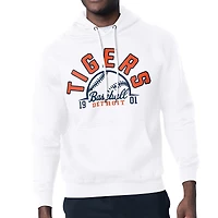 Men's Starter  White Detroit Tigers Half Ball Team Graphic Pullover Hoodie