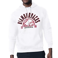 Men's Starter  White Arizona Diamondbacks Half Ball Team Graphic Pullover Hoodie
