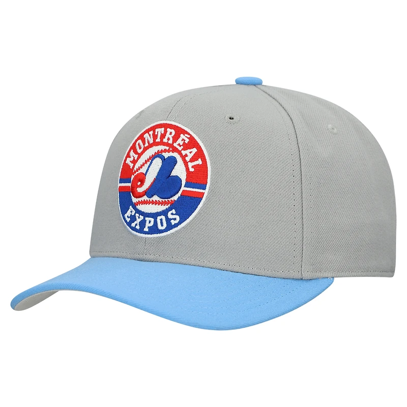 Unisex Mitchell & Ness  Gray Montreal Expos Basic Coop Pro Adjustable Hat