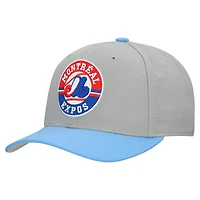 Unisex Mitchell & Ness  Gray Montreal Expos Basic Coop Pro Adjustable Hat