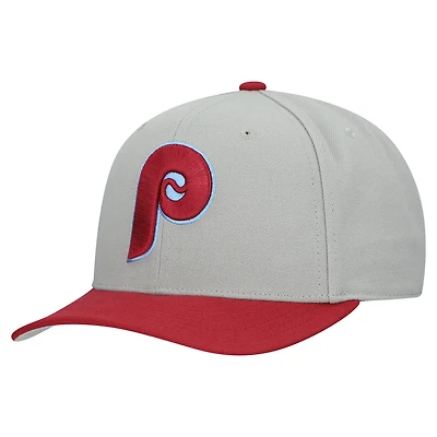 Unisex Mitchell & Ness  Gray Philadelphia Phillies Basic Coop Pro Adjustable Hat
