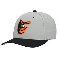 Unisex Mitchell & Ness  Gray Baltimore Orioles Basic Coop Pro Adjustable Hat
