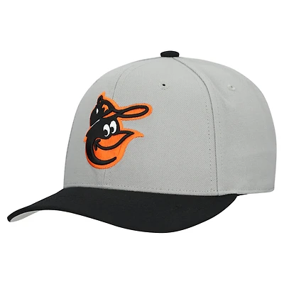 Unisex Mitchell & Ness  Gray Baltimore Orioles Basic Coop Pro Adjustable Hat