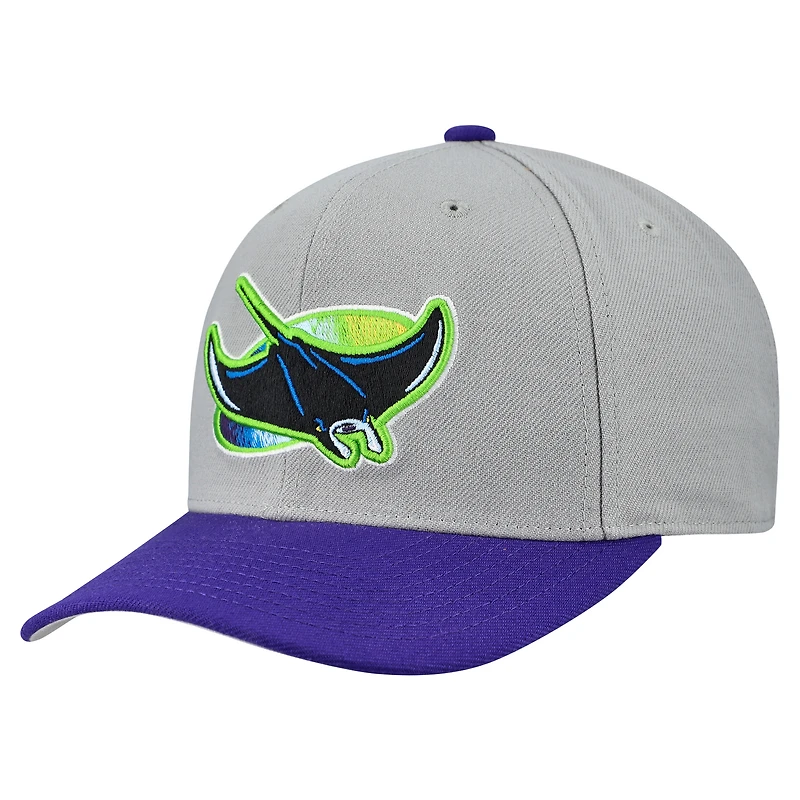 Unisex Mitchell & Ness Gray Tampa Bay Rays Basic Coop Pro Adjustable Hat