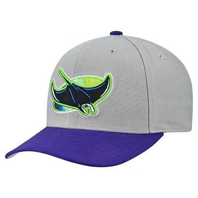 Unisex Mitchell & Ness  Gray Tampa Bay Rays Basic Coop Pro Adjustable Hat