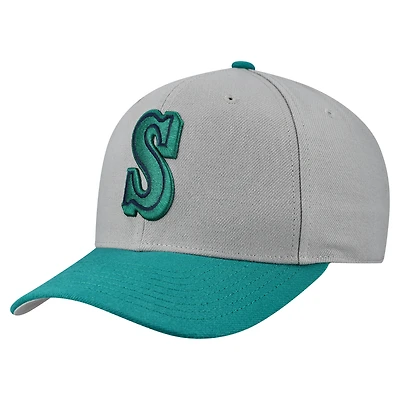 Unisex Mitchell & Ness  Gray Seattle Mariners Basic Coop Pro Adjustable Hat