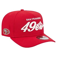 Men's New Era  Scarlet San Francisco 49ers Local Play A-Frame 9FIFTY Snapback Hat