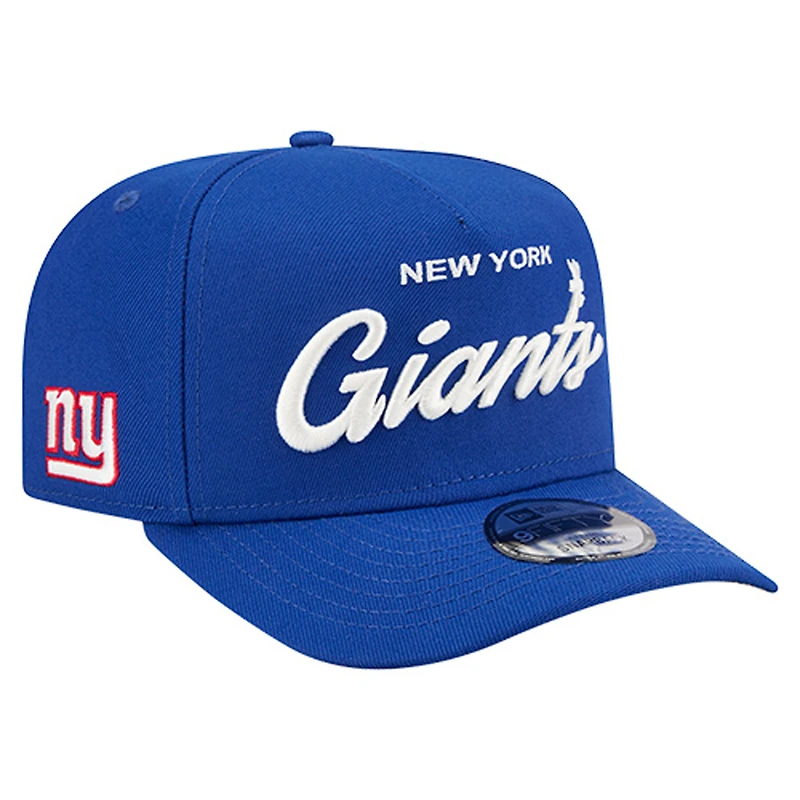 Men's New Era  Royal New York Giants Local Play A-Frame 9FIFTY Snapback Hat