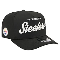 Men's New Era  Black Pittsburgh Steelers Local Play A-Frame 9FIFTY Snapback Hat