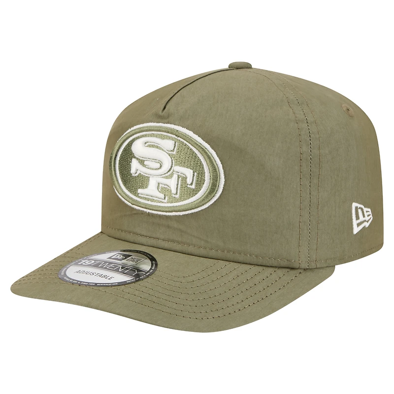 Men's New Era  Olive San Francisco 49ers Nylon 19TWENTY Adjustable Hat