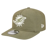 Men's New Era  Olive Miami Dolphins Nylon 19TWENTY Adjustable Hat