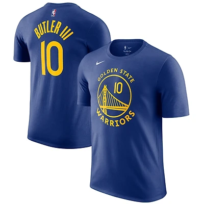 Men's Nike Jimmy Butler III Royal Golden State Warriors Icon Edition Name & Number T-Shirt
