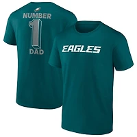 Men's Fanatics  Midnight Green Philadelphia Eagles Big & Tall Number One Dad T-Shirt