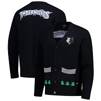 Unisex The Wild Collective  Black Minnesota Timberwolves City Edition Full-Button Cardigan