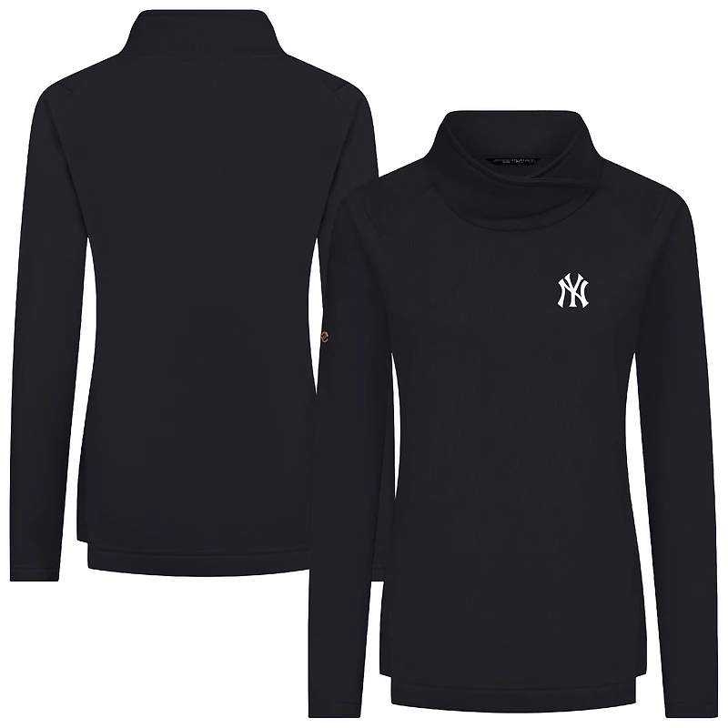 Women's Levelwear Black New York Yankees Advance Insignia 2.0 Raglan Pullover