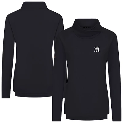 Women's Levelwear Black New York Yankees Advance Insignia 2.0 Raglan Pullover