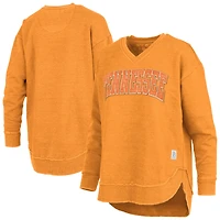 Women's Pressbox Tennessee Orange Volunteers Westin Poncho V-Neck Pullover Sweatshirt
