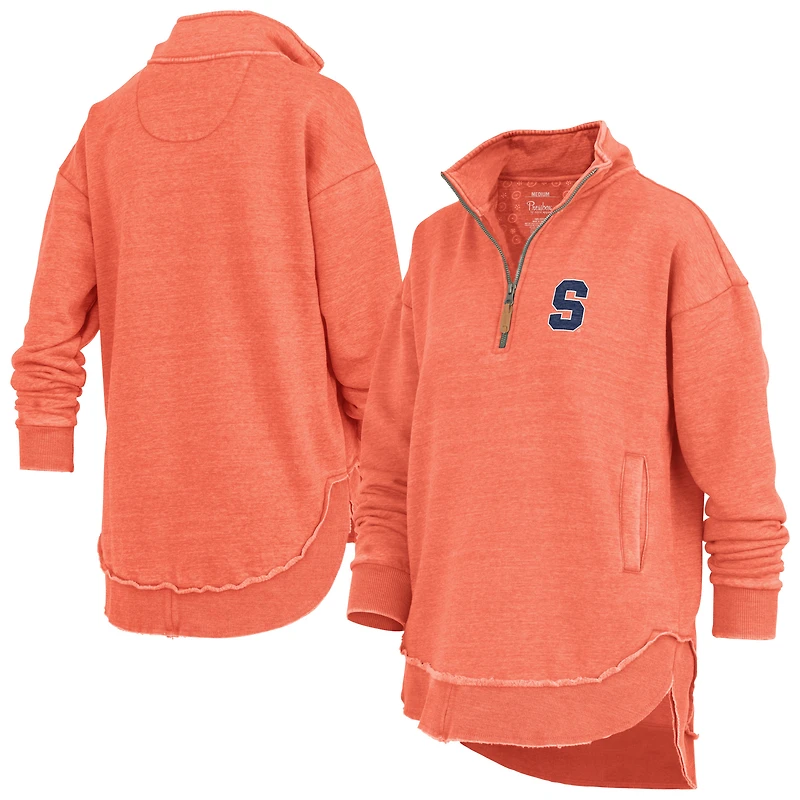 Women's Pressbox Orange Syracuse Northfork Sojourn Poncho Quarter-Zip Sweatshirt