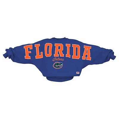 Women's Pressbox  Royal Florida Gators Flannigan Oversized Dolman Pullover Sweatshirt