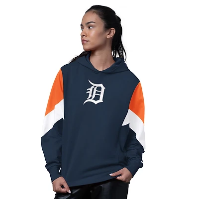 Women's Starter  Navy Detroit Tigers Scrimmage Pullover Hoodie