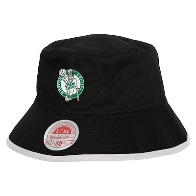 Men's Mitchell & Ness Black Boston Celtics Flip It Reversible Bucket Hat