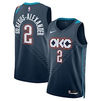 Unisex Nike Shai Gilgeous-Alexander Navy Oklahoma City Thunder 2025/26 Swingman Jersey - City Edition