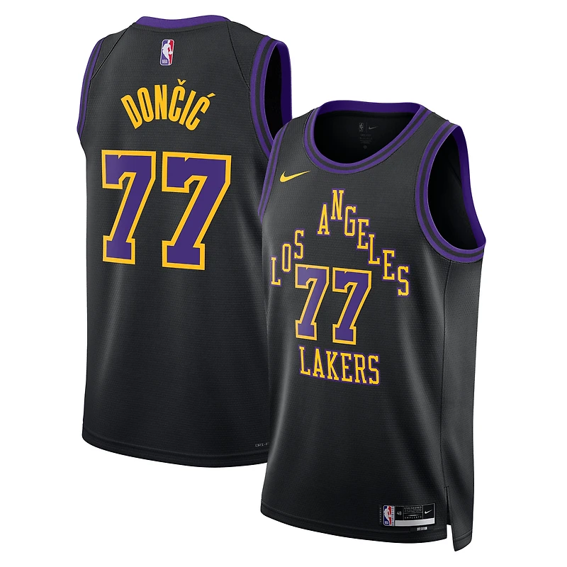 Unisex Nike Luka Dončić Black Los Angeles Lakers 2025/26 Swingman Jersey - City Edition
