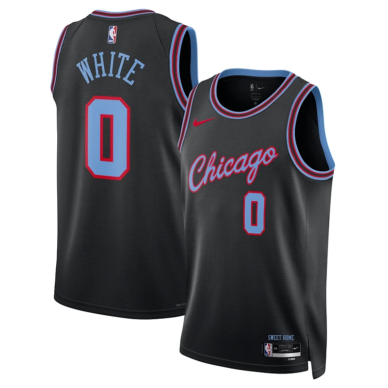 Unisex Nike Coby White Black Chicago Bulls 2025/26 Swingman Jersey - City Edition