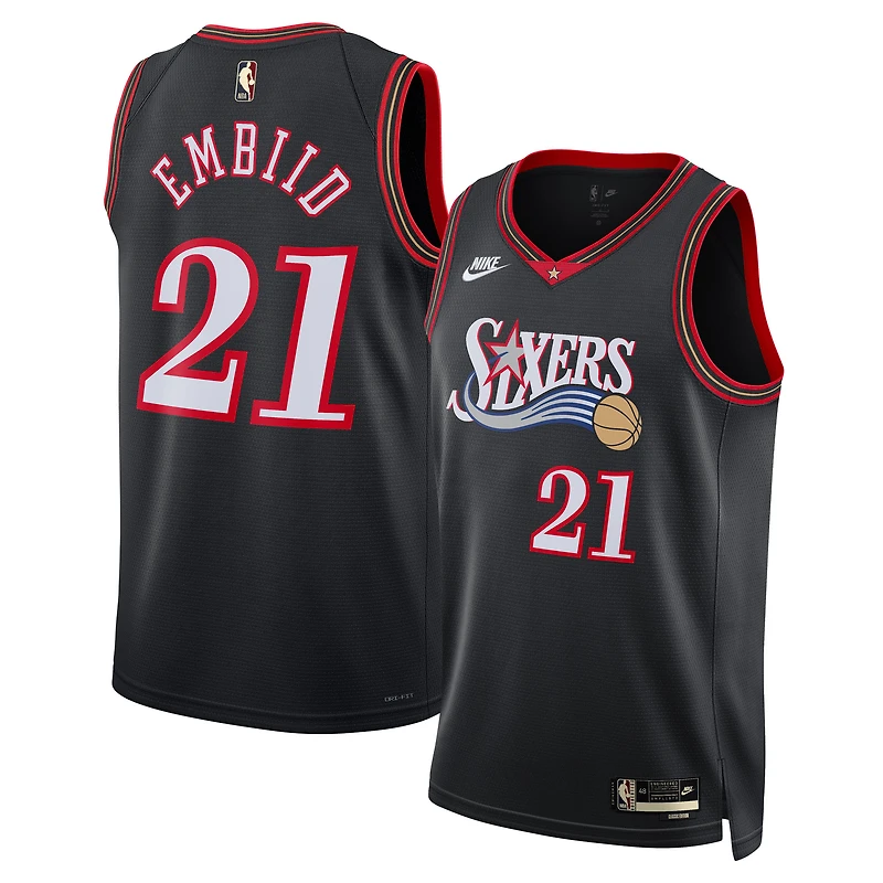 Unisex Nike Joel Embiid Black Philadelphia 76ers Swingman Jersey - Classic Edition