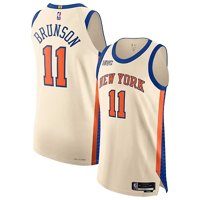 Unisex Nike Jalen Brunson Cream New York Knicks 2025/26 Authentic Jersey - City Edition