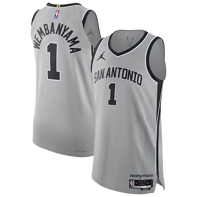 Unisex Jordan Brand Victor Wembanyama Gray San Antonio Spurs Authentic Jersey - Statement Edition