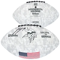 J.J. McCarthy Minnesota Vikings Autographed Wilson 2024 Salute To Service Football