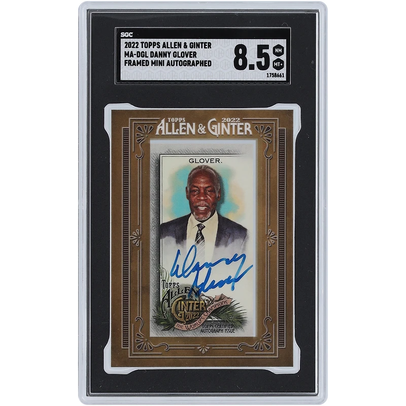 Danny Glover Autographed 2022 Topps Allen & Ginter Framed Mini #MA-DGL SGC Authenticated 8.5 Card