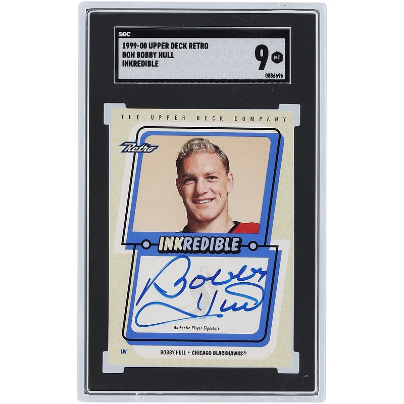 Bobby Hull Chicago Blackhawks Autographed 1999-00 Upper Deck Retro Inkredible #BOH SGC Authenticated 9 Card