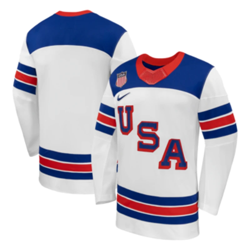 Men's Nike  USA Hockey White 2026 Away Replica Jersey