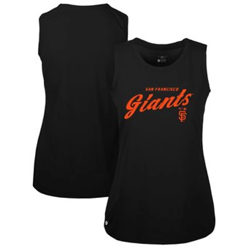Women's Levelwear  Black San Francisco Giants Macy Tank Top